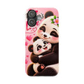 Cute Mama Panda Hug Slim Phone Case — "Mama's Love" Pink Protective Cover