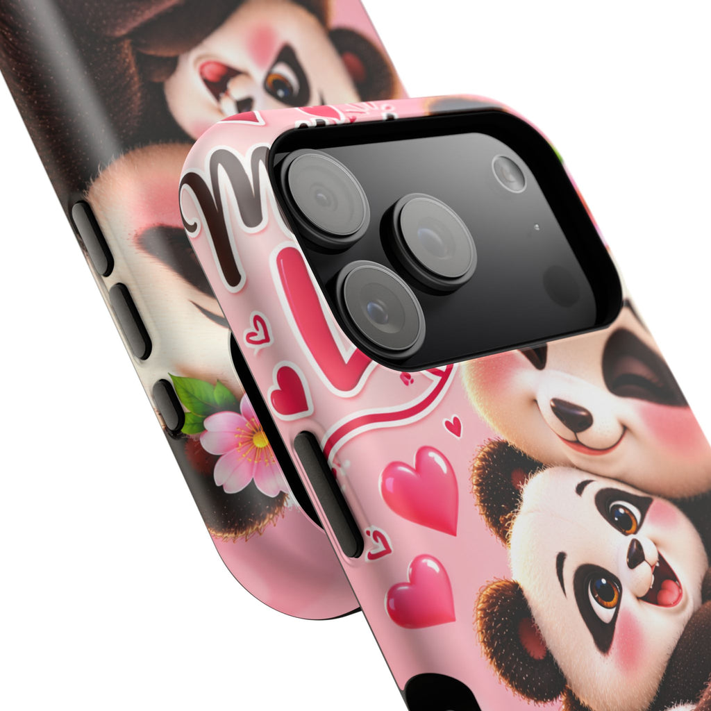 Cute Panda Mom & Baby Magnetic Impact-Resistant Phone Case