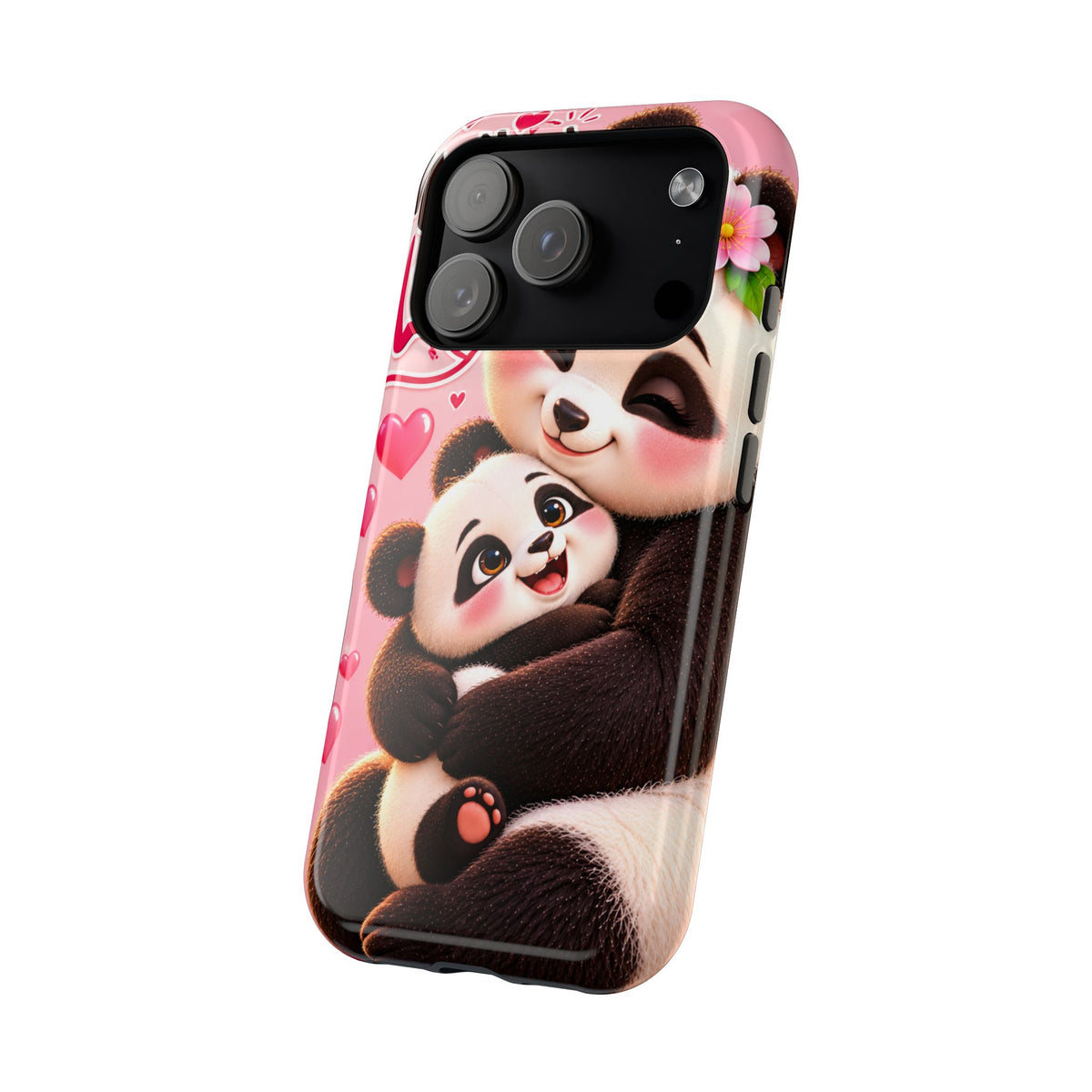 Cute Panda Mom & Baby Magnetic Impact-Resistant Phone Case