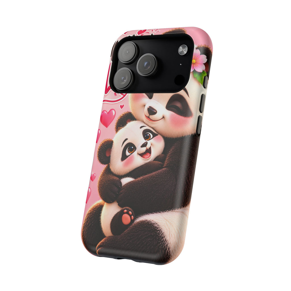 Cute Panda Mom & Baby Magnetic Impact-Resistant Phone Case